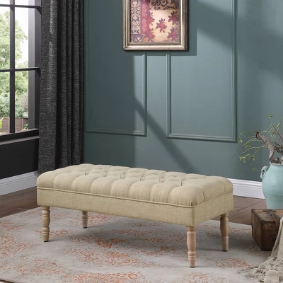 Classic Tufted Medium Bench - HomePop 8 Classic Tufted Medium Bench - HomePop - Image 6