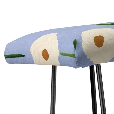 Reves Et Histoires Cute Little Flowers Bench Blue - Deny Designs 4 Reves Et Histoires Cute Little Flowers Bench Blue - Deny Designs - Image 2