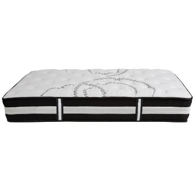 Flash Furniture 14 Inch Metal Platform Bed Frame With 12 Inch Pocket Spring Mattress In A Box And 2 Inch Cool Gel Memory Foam Topper 14 Flash Furniture 14 Inch Metal Platform Bed Frame With 12 Inch Pocket Spring Mattress In A Box And 2 Inch Cool Gel Memory Foam Topper - Image 12
