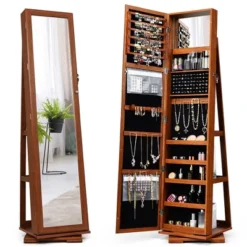 Costway 360degree Rotatable Jewelry Cabinet 2-in-1 Lockable Mirrored Organizer 22 Costway 360degree Rotatable Jewelry Cabinet 2-in-1 Lockable Mirrored Organizer -Bedroom Home Store GUEST e8c519bb d19e 4a33 aad2 1fefe023e481