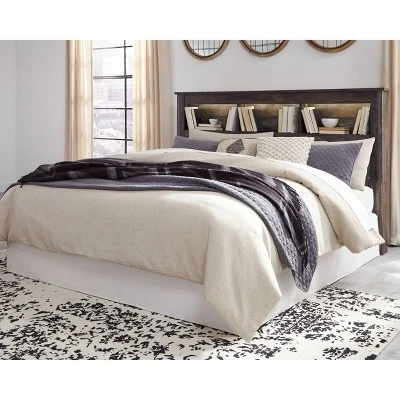 California King Drystan Bookcase Headboard Brown/Beige - Signature Design By Ashley 3 California King Drystan Bookcase Headboard Brown/Beige - Signature Design By Ashley