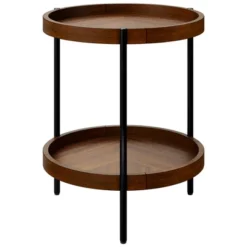 Costway 2-tier Round Side End Table Storage Shelf Rubber Wood Accent Nightstand 23 Costway 2-tier Round Side End Table Storage Shelf Rubber Wood Accent Nightstand -Bedroom Home Store GUEST e8dbd0ea f66b 4ee8 adec b5dec651ef74