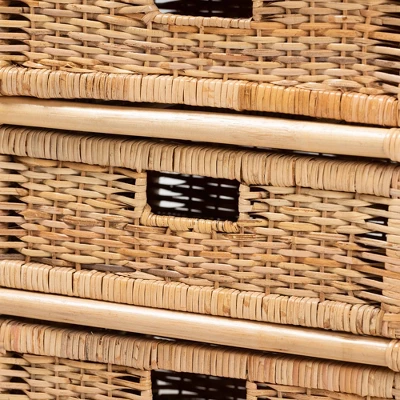 Dariana Rattan 6 Drawer Storage Cabinet Natural/Brown - Bali & Pari 8 Dariana Rattan 6 Drawer Storage Cabinet Natural/Brown - Bali & Pari - Image 6