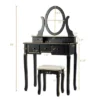 Costway Vanity Set Makeup Dressing Table W/5 Drawers 12 LED Bulb Black 1 Costway Vanity Set Makeup Dressing Table W/5 Drawers 12 LED Bulb Black -Bedroom Home Store GUEST eb153167 8db8 41b9 a44a 50147eeacd49