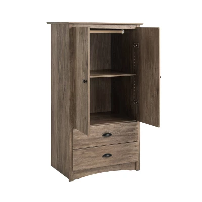 Salt Spring 2 Door Armoire Drifted Gray - Prepac 6 Salt Spring 2 Door Armoire Drifted Gray - Prepac - Image 4