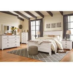 Full/Queen Willowton Panel Headboard Whitewash - Signature Design By Ashley 23 Full/Queen Willowton Panel Headboard Whitewash - Signature Design By Ashley -Bedroom Home Store GUEST eb9cafa2 524f 4b9f 9ff2 8d65ffd14671