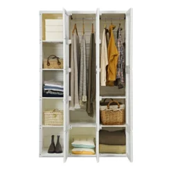 Costway Portable Closet Clothes Foldable Armoire Wardrobe Closet W/ 12 Cubby Storage 19 Costway Portable Closet Clothes Foldable Armoire Wardrobe Closet W/ 12 Cubby Storage -Bedroom Home Store GUEST ebcdc2df 900a 4cf3 aaaf 17e423cda613