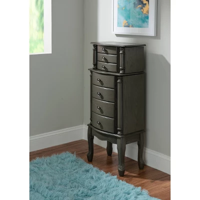 Sedalia Jewelry Armoire Gray - Powell Company 3 Sedalia Jewelry Armoire Gray - Powell Company