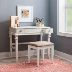 Adler Vanity Set White - Linon 27 Adler Vanity Set White - Linon -Bedroom Home Store GUEST ec4d63e3 ede1 4521 92c0 bad741e30b80