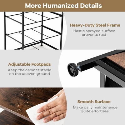 Costway 3 Drawer Dresser W/Top Shelf Storage Tower Cabinet For Bedroom Hallway Nursery 9 Costway 3 Drawer Dresser W/Top Shelf Storage Tower Cabinet For Bedroom Hallway Nursery - Image 7