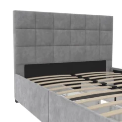 Serena Upholstered Bed With Drawers Light Gray Velvet - Cosmoliving By Cosmopolitan 18 Serena Upholstered Bed With Drawers Light Gray Velvet - Cosmoliving By Cosmopolitan -Bedroom Home Store GUEST ece4f1f9 ac03 4120 996d 7842f93e8e65