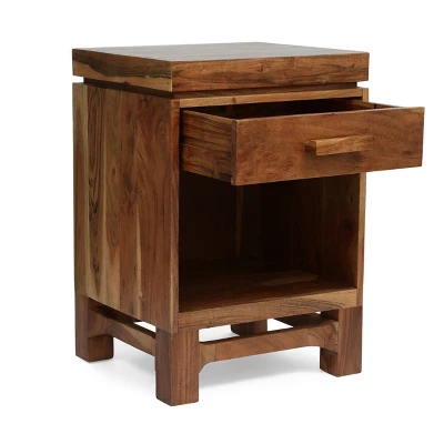 Set Of 2 Wadley Boho Handcrafted Acacia Wood Nightstands Natural - Christopher Knight Home 3 Set Of 2 Wadley Boho Handcrafted Acacia Wood Nightstands Natural - Christopher Knight Home