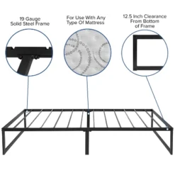Emma And Oliver 14" Platform Bed Frame & 10" Mattress In A Box - No Box Spring Required 21 Emma And Oliver 14" Platform Bed Frame & 10" Mattress In A Box - No Box Spring Required -Bedroom Home Store GUEST ee1f37f1 38d9 4577 bfe9 dd33c8117683
