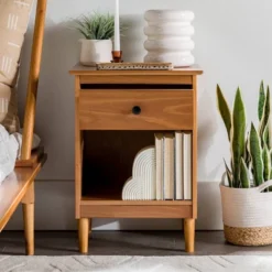 Stiva Classic Mid-Century Modern 1 Drawer Nightstand - Saracina Home 28 Stiva Classic Mid-Century Modern 1 Drawer Nightstand - Saracina Home -Bedroom Home Store GUEST ee2f70db 4e78 4367 afb5 cf038cb6780d