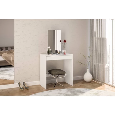Kansas Vanity With Mirror White - Polifurniture 7 Kansas Vanity With Mirror White - Polifurniture - Image 5