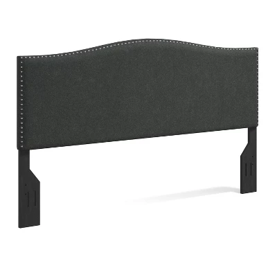 Glenwillow Home Kameli Nailhead Trim Camelback Upholstered Headboard 3 Glenwillow Home Kameli Nailhead Trim Camelback Upholstered Headboard