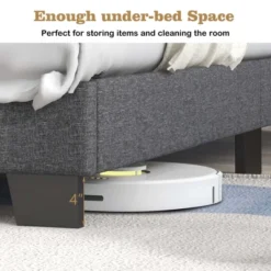 Costway Full/Queen/Twin Size Upholstered Platform Bed Tufted Headboard Mattress Foundation Grey 19 Costway Full/Queen/Twin Size Upholstered Platform Bed Tufted Headboard Mattress Foundation Grey -Bedroom Home Store GUEST ef9d54a6 78e8 436d ad9a 0562bb7324e0