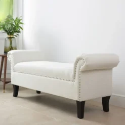 Jennifer Taylor Home Kathy Roll Arm Entryway Accent Bench 25 Jennifer Taylor Home Kathy Roll Arm Entryway Accent Bench -Bedroom Home Store GUEST efe25e30 1df4 4e7d 8773 bf6bb68472e5