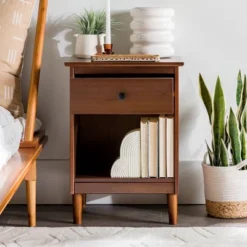 Stiva Classic Mid-Century Modern 1 Drawer Nightstand - Saracina Home 30 Stiva Classic Mid-Century Modern 1 Drawer Nightstand - Saracina Home -Bedroom Home Store GUEST f1f5300e 5364 40db 96ef 77bca274ed96