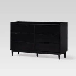 Mid-Century Modern Solid Wood 6 Drawer Double Dresser - Saracina Home -Bedroom Home Store GUEST f28737c7 21cc 4ac1 a20c e0fb2c873759