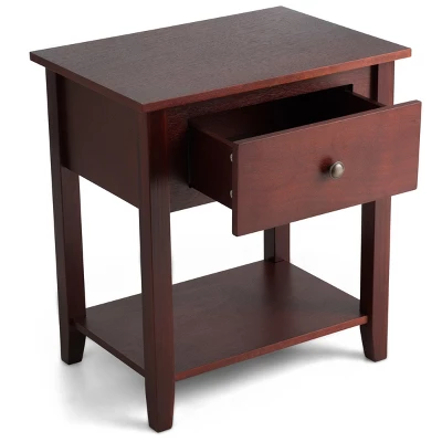 Costway Set Of 2 Nightstand Beside Table Sofa End Table Drawer Shelf 11 Costway Set Of 2 Nightstand Beside Table Sofa End Table Drawer Shelf - Image 9