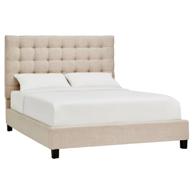 King Ascott Hill Button Tufted Bed Oatmeal - Inspire Q 3 King Ascott Hill Button Tufted Bed Oatmeal - Inspire Q