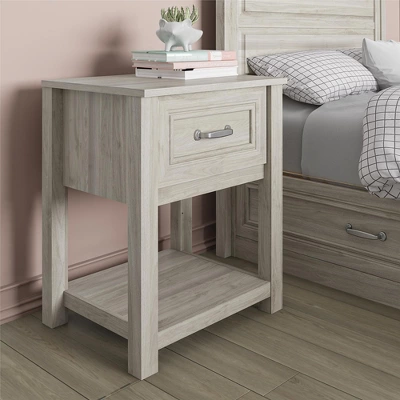 Little Seeds Sierra Ridge Levi Kids’ Nightstand, Light Walnut 4 Little Seeds Sierra Ridge Levi Kids’ Nightstand, Light Walnut - Image 2