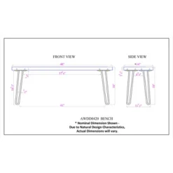 Alaterre Furniture Hairpin Natural Brown Live Edge Wood With Metal Bench 19 Alaterre Furniture Hairpin Natural Brown Live Edge Wood With Metal Bench -Bedroom Home Store GUEST f491e451 5f26 4f6d 9bdb 27560e7715c5