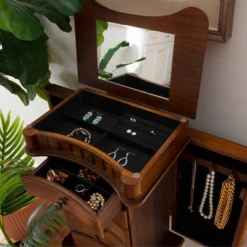 Kasey Jewelry Armoire Walnut - Powell Company 25 Kasey Jewelry Armoire Walnut - Powell Company -Bedroom Home Store GUEST f5457203 ac9e 4bd2 8c01 8f9e652808f1