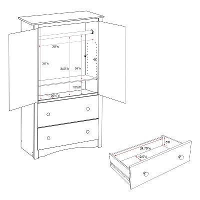 Clothing Armoire Black - Prepac 6 Clothing Armoire Black - Prepac - Image 4
