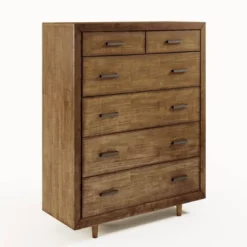 6pc Aurora Mid-Century Brown Bedroom Set With Upholstered Bed - Abbyson Living -Bedroom Home Store GUEST f62ced68 e774 4e55 a94f f1adbab9b1ea