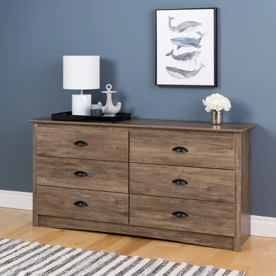 Salt Spring 6 Drawer Dresser Drifted Gray - Prepac 4 Salt Spring 6 Drawer Dresser Drifted Gray - Prepac - Image 2
