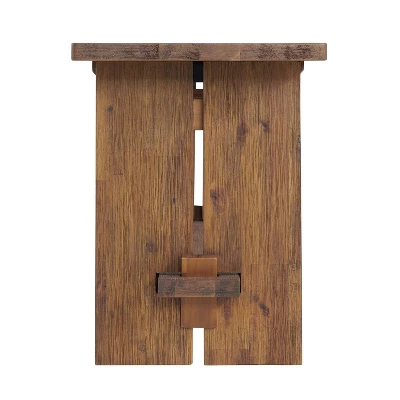40" Bethel Acacia Wood Bench Natural - Alaterre Furniture 5 40" Bethel Acacia Wood Bench Natural - Alaterre Furniture - Image 3