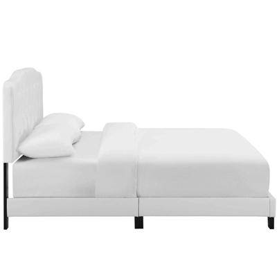 Twin Amelia Twin Faux Leather Bed White - Modway 5 Twin Amelia Twin Faux Leather Bed White - Modway - Image 3