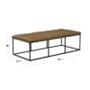 58" Draper Large Bench With Button Tufting Faux Leather Light Brown - HomePop 1 58" Draper Large Bench With Button Tufting Faux Leather Light Brown - HomePop -Bedroom Home Store GUEST f9099c2e df0f 4ceb b1ad a5c00cf0ca7f