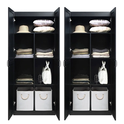 Set Of 2 Hopkins Modern 7 Shelf Freestanding Storage Closets - Manhattan Comfort 4 Set Of 2 Hopkins Modern 7 Shelf Freestanding Storage Closets - Manhattan Comfort - Image 3