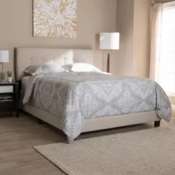 Audrey Modern And Contemporary Fabric Upholstered Bed - Baxton Studio 15 Audrey Modern And Contemporary Fabric Upholstered Bed - Baxton Studio -Bedroom Home Store GUEST fa6339d5 116b 4221 9e8f a1f8697c1412