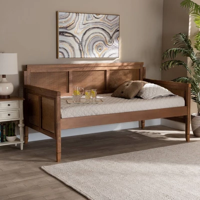 Twin Toveli Wood Daybed Ash Walnut - Baxton Studio 7 Twin Toveli Wood Daybed Ash Walnut - Baxton Studio - Image 5