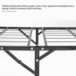Continental Sleep 14 Inch Quickbase Metal Mattress Platform Bed Frame Foundation With Steel Slats (No Box Spring Needed), Twin, Black 13 Continental Sleep 14 Inch Quickbase Metal Mattress Platform Bed Frame Foundation With Steel Slats (No Box Spring Needed), Twin, Black -Bedroom Home Store GUEST faac730b 4556 4710 80c5 dce8a4f5832e
