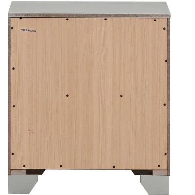 Passion Furniture Madison 2-Drawer Silver Champagne Nightstand (26 In. H X 17 In. W X 23 In. D) 6 Passion Furniture Madison 2-Drawer Silver Champagne Nightstand (26 In. H X 17 In. W X 23 In. D) - Image 4