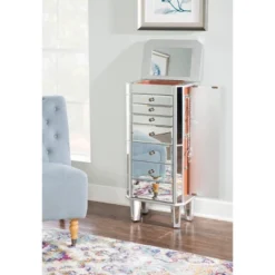 Aislin Jewelry Armoire Mirror/Silver - Powell Company 22 Aislin Jewelry Armoire Mirror/Silver - Powell Company -Bedroom Home Store GUEST fddcc371 a98a 4bae 9d7b 7505e343d8f6