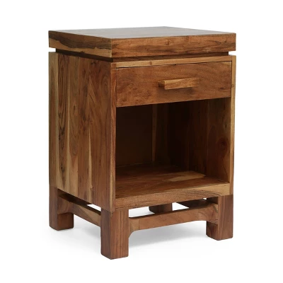 Set Of 2 Wadley Boho Handcrafted Acacia Wood Nightstands Natural - Christopher Knight Home 5 Set Of 2 Wadley Boho Handcrafted Acacia Wood Nightstands Natural - Christopher Knight Home - Image 3