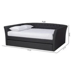 Delora Upholstered Daybed With Trundle - Baxton Studio 20 Delora Upholstered Daybed With Trundle - Baxton Studio -Bedroom Home Store GUEST fefb9347 fd32 4a44 a093 32273aa5fe3c