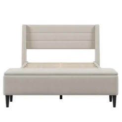 Queen Size Upholstered Wood Storage Platform Bed Frame With Storage Ottoman Bench-ModernLuxe 13 Queen Size Upholstered Wood Storage Platform Bed Frame With Storage Ottoman Bench-ModernLuxe -Bedroom Home Store GUEST ff74e7fa 22df 4879 9e1f 0e4136b2f8c8